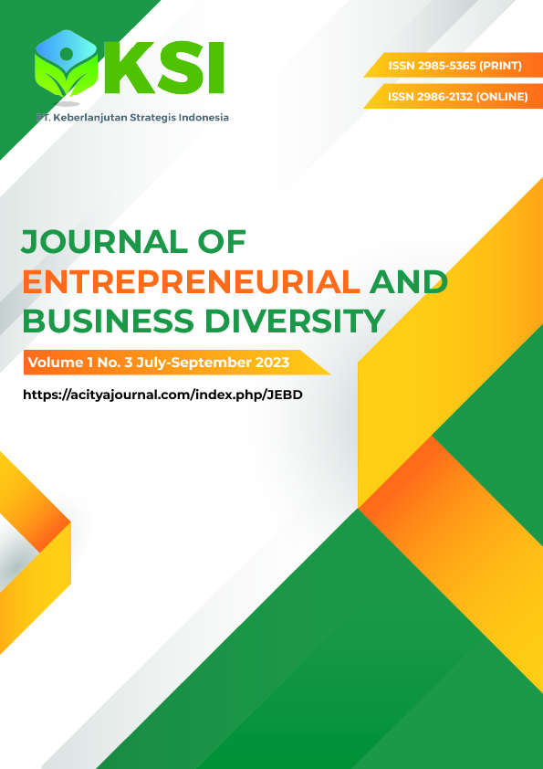 					View Vol. 1 No. 3 (2023): Journal of Entrepreneurial and Business Diversity. (July- September)-In Press
				